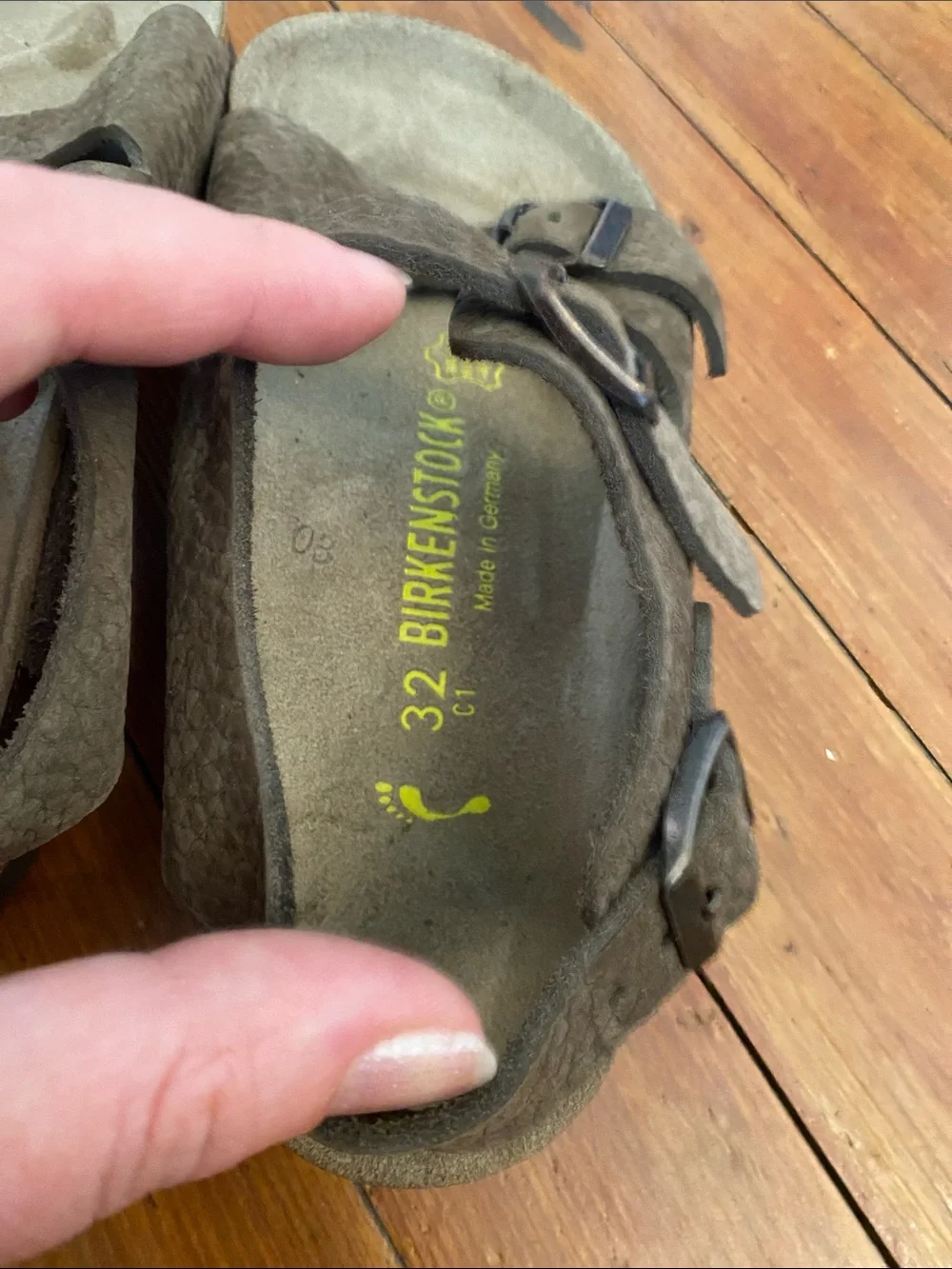 Birkenstock Kids Brown Leather Sandals with Back Strap Size 1 / 32 Kid